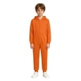 thumbnail image 1 of Boys Halloween Hooded Full Zip Jumpsuit Solid Color Long Sleeve One Piece, 1 of 8