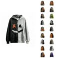 thumbnail image 1 of Boys Halloween Hooded Sweatshirt Patchwork Graphic Pullover Hoodie 1-16 Years Halloween Party Outfit, 1 of 4
