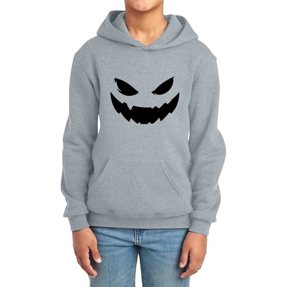 Boys Halloween Hoodie Print Pullover Sweatshirt for Kids Soft Jacket with Graphic Design Comfort Casual Outfit 2-3Years