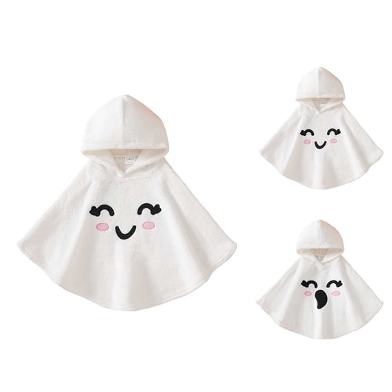 Boys Halloween Outfit Unisex Ghost Face Hooded Cape Halloween Party Outfit Girl 5-6 Years