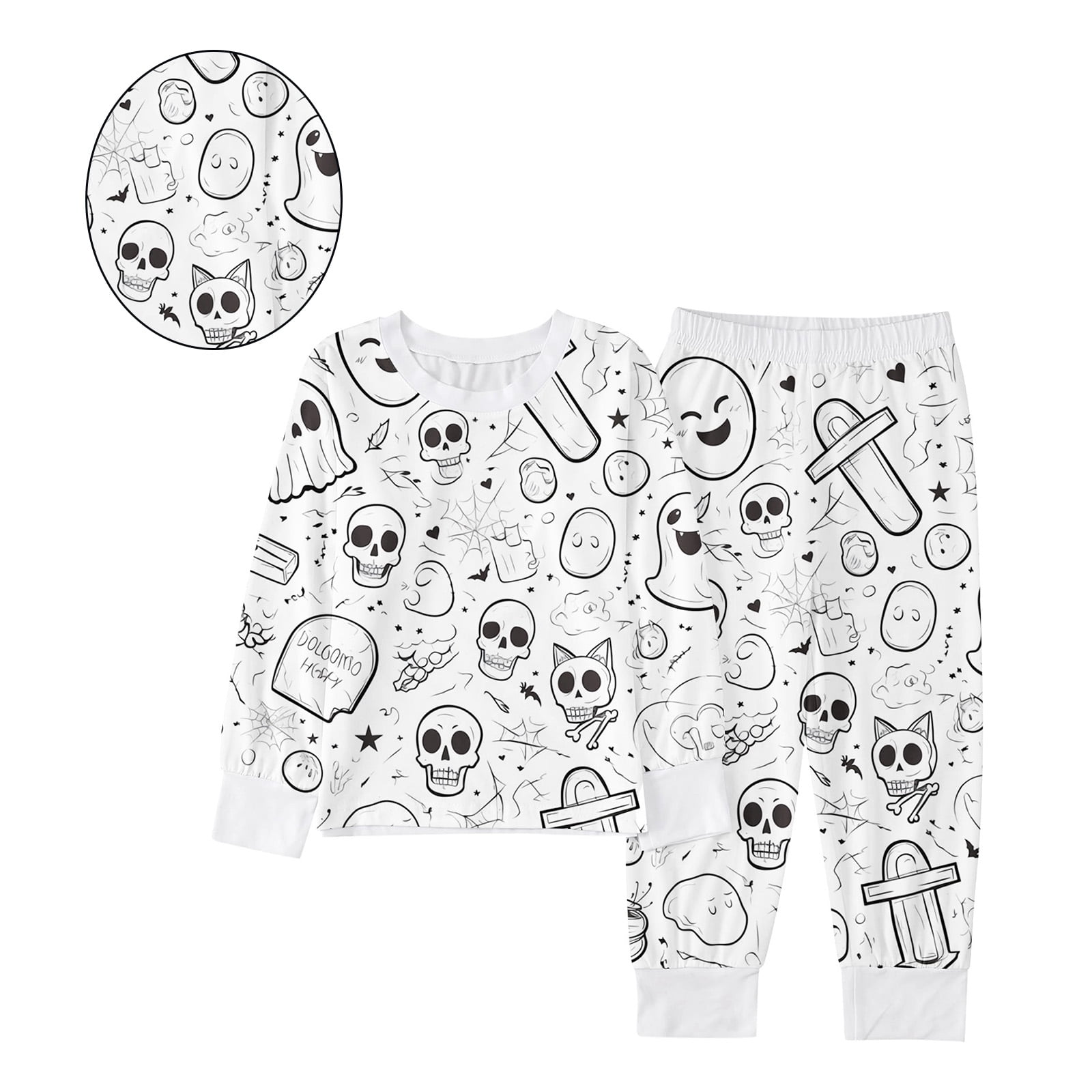 Boys Halloween Pjs Kids Diy Coloring - Boys Halloween Pjs Kids Diy Coloring Pjs Ghost Pajamas For Kids Crewneck Long Sleeve Tops Fall Pjs For Girls Ages 7 8 Years F85291ce 8b92 4801 A5e4 D2f4c64d6838.926851529396c08d8a4fe0b566b93bb7 