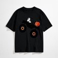 thumbnail image 1 of Boys Halloween Shirt with Ghost Monster Truck and Pumpkin Graphic, Short Sleeve, 1 of 5