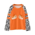 thumbnail image 1 of Boys Halloween Shirts for Kids Long Sleeve Spooky Graphic Tees Raglan Sleeve Pumpkin T-Shirt, 1 of 4