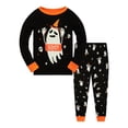 thumbnail image 1 of Boys Halloween Ghost Pajamas Glow in The Dark Cotton 2 Piece Sleepwear Set Long Sleeve Kids PJs for Toddler Boys 6Y, Ghost II, 1 of 7