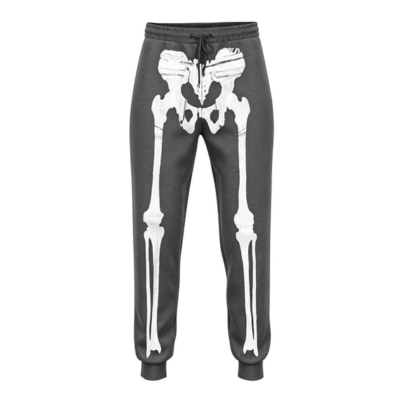 Hiijoy Boys Halloween Skeleton Print Sweatpants Elastic Waist Trousers Kids Casual Athletic Pants