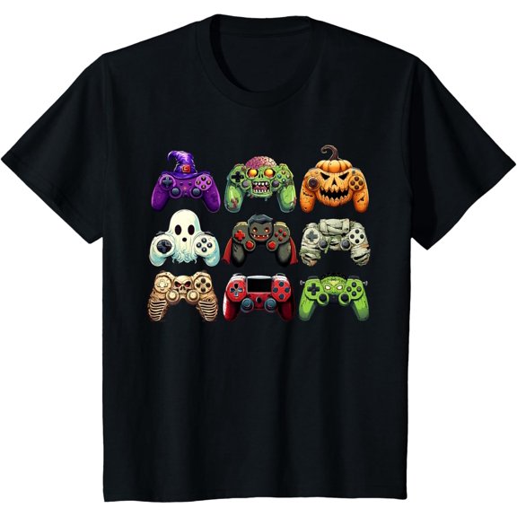 Boys’ Halloween T-Shirt – Funny Spooky Graphic Short Sleeve Tee