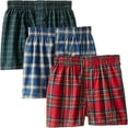 thumbnail image 1 of Boys' Hanes Ultimate Tartan Boxer with Comfort Flex Waistband 3-Pack, 1 of 4