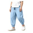 thumbnail image 1 of Boys Harem Jogger Pants Lightweight Loose Fit Sweatpants Elastic Cuff Breathable Summer Bottoms 2-14 Years, 1 of 5