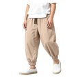 thumbnail image 1 of Boys Harem Jogger Pants Lightweight Loose Fit Sweatpants Elastic Cuff Breathable Summer Bottoms 2-14 Years, 1 of 5