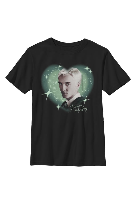 Boys Harry Potter Draco Malfoy Green Heart T Shirt