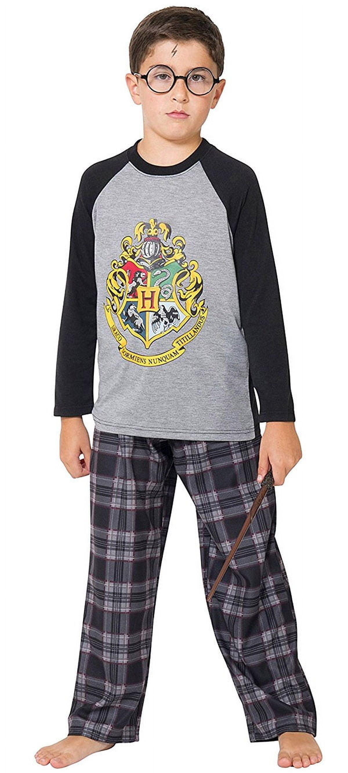 Pigiama Harry Potter Juniors Con Jogger – Set A Maniche Lunghe, Ufficiale, Casa Di Grifondoro, Corvonero, Tassorosso, Serpeverde – Tessuto Morbido - 6