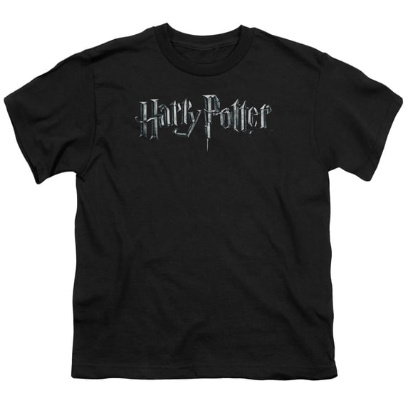 Boys' Harry Potter Logo T-shirt Youth Large Black
