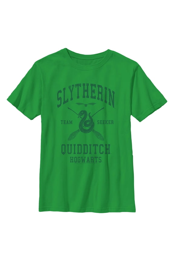 Boys Harry Potter Slytherin Quidditch Team Seeker T Shirt