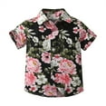 thumbnail image 1 of Boys Hawaiian Shirt Kids Short Sleeve Button Down Beach Shirt Toddler Baby Tropical Aloha Shirt Top Summer Clothes, 1 of 3