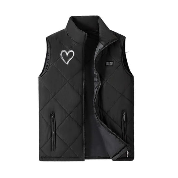 Boys Heated Vest Smart Warming Sleeveless Jacket USB Rechargeable Thermal Inner Layer Youth Cold Weather Gear Quilted Design