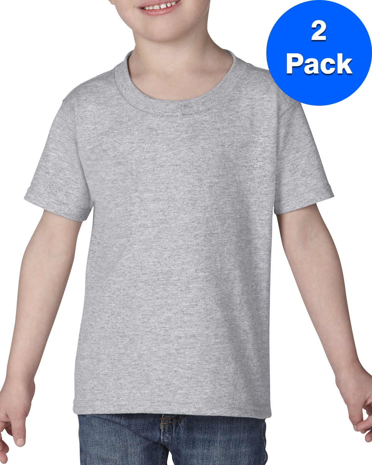 Boys Heavy Cotton 5.3 oz. T-Shirt 2 Pack