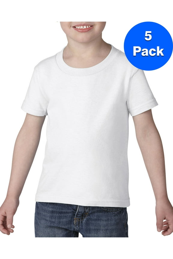 Boys Heavy Cotton 5.3 oz. T-Shirt 5 Pack