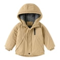 thumbnail image 1 of Boys' Heavyweight Hooded Puffer Jacket Thicken Warm Zip Up Cotton Winter Coat with Pockets 2-12 Years (9 Years, Khaki), 1 of 6