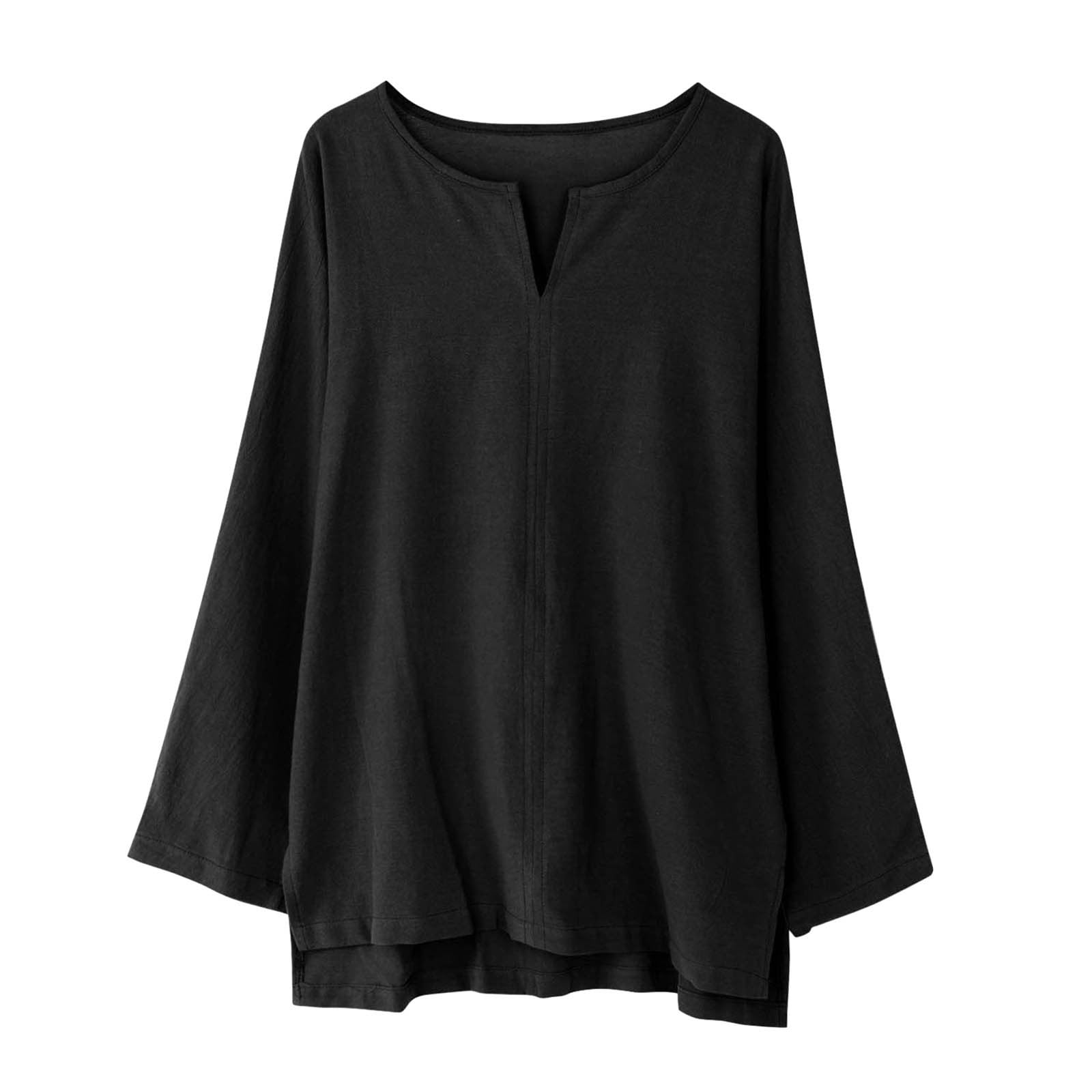 Boys Henley T Shirts ,Men's T Shirt Solid Color Loose Clothes V Neck