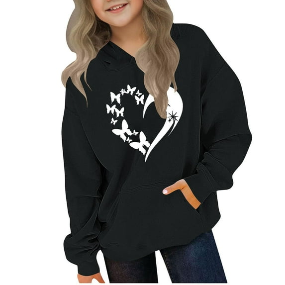 Boys Hooded Sweatshirt Fleece Pullover Hoodies Long Sleeve Warm Hoodie Sweatshirts with Pocket for Kids Kids Hooded Sweatshirt
