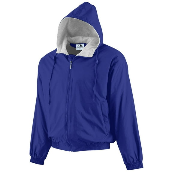 Boys' Hooded Taffeta Jacket/Fleece Lined M Maroon