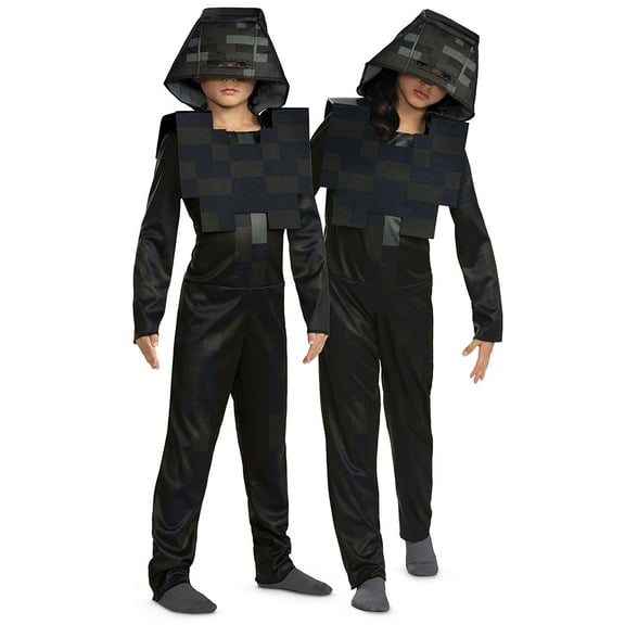 Boys Hooded Wither Skeleton Minecraft Costume, Disguise, Child Size Large (10-12)