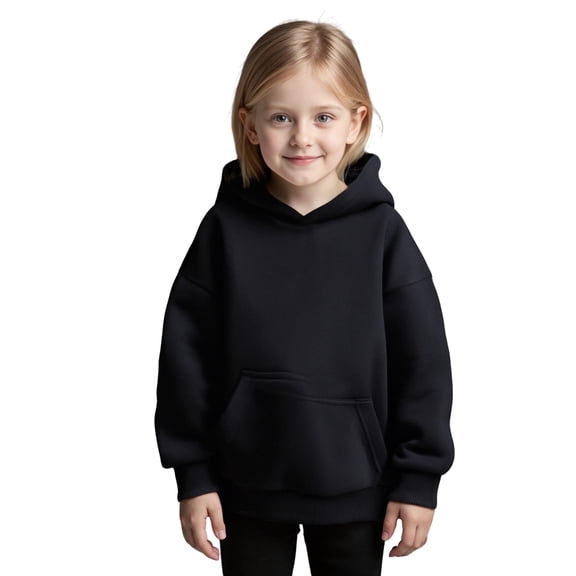 Boys Hoodie Black Hoodie Long Sleeve Pullover Tops Fall Clothes 4-5 Years Girls Clothes Boys Girls Fashion