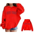 thumbnail image 1 of Boys Hoodie City Name Letter Print Red Hoodies Long Sleeve Soft Sweatshirts Top Fall Clothes Girls Size 7-8 Years Clothes, 1 of 5