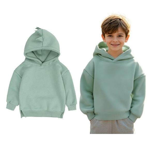 Boys Hoodie Green Hoodie Casual Long Sleeve Sweatshirts Jackets Warm Fall Winter Clothes Size 9-12Months Boys Clothes Boys Girls Fashion