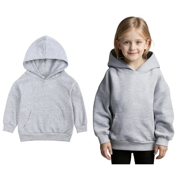 Boys Hoodie Grey Hoodies Long Sleeve Hooded Sweatshirt Top Winter Clothes 3-4 Years Girl Clothes Boys Girls Fashion