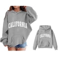 thumbnail image 1 of Girls Hoodie City Name Letter Print Grey Hoodie Casual Long Sleeve Sweatshirts Fall Clothes Little Boy Clothes 12-13 Years, 1 of 4