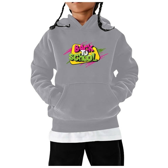 Boys Hoodie Kids Hoodies Children's Winter Fashion Festival Printed Solid Color Long Sleeved Hoodie Casual And Comfortable Coat