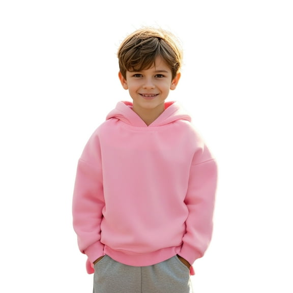 Boys Hoodie Kids Light Pink Hoodies Lightweight Long Sleeve Hoodies Fall Winter Clothes Size 2-3 Years Boys Clothes Boys Girls Fashion