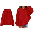 thumbnail image 1 of Boys Hoodie Kids Red Hoodie Long Sleeve Lightweight Pullover Tops Loose Sweatshirt Fall Clothes Size 10-12 Years Boys Clothes Boys Girls Fashion, 1 of 5