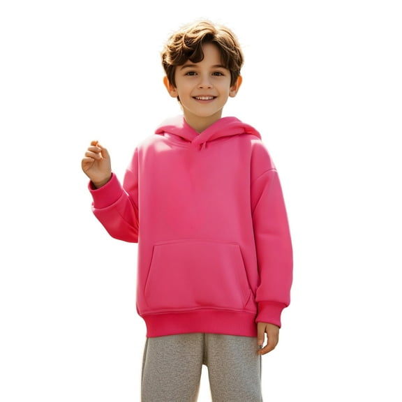 Boys Hoodie Kids Red Hoodies Long Sleeve Soft Sweatshirts Top Warm Fall Winter Clothes 2-3 Years Girls Clothes Boys Girls Fashion