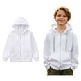 thumbnail image 1 of Boys Hoodie Kids White Full Zipper Hoodie Long Sleeve Hooded Sweatshirt Top Warm Fall Winter Clothes 11-12 Years Old Boy Clothes Boys Girls Fashion, 1 of 6