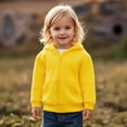 thumbnail image 1 of Boys Hoodie Kids Yellow Zip up Hoodies Long Sleeve Casual Basic Pullover Sweatshirt Hoodie Winter Clothes Girl Clothes 7-8 Years, 1 of 7