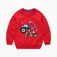 thumbnail image 1 of Boys Hoodie Long Sleeve Round Neck Print Sweatshirt Toddlers Spring Casual Cotton Kids Top Fashionable Daily Wear Soft Comfortable, 1 of 2