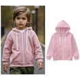 thumbnail image 1 of Boys Hoodie Pink Full Zip Up Hooded Casual Long Sleeve Sweatshirts Jackets Fall Clothes Little Girls Clothes6-7 Years Boys Girls Fashion, 1 of 6