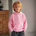 thumbnail image 1 of Hoodie Kids Pink Hooded Long Sleeve Hooded Sweatshirt Top Warm Fall Winter Clothes 4T Old Boy Clothes, 1 of 7