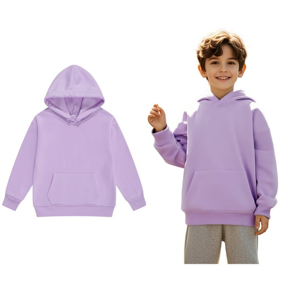Boys Hoodie Purple Hoodies Casual Long Sleeve Sweatshirts Jackets Winter Clothes Little Girls Clothes 2-3 Years Boys Girls Fashion