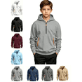 thumbnail image 1 of Boys' Hoodie Sweatshirt Quarter Zip Up Lightweight Sweat Shirt with Kangaroo Pockets Warm Hoodie For Boys, 1 of 10