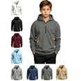 thumbnail image 1 of Boys' Hoodie Sweatshirt Quarter Zip Up Lightweight Sweat Shirt with Kangaroo Pockets Warm Hoodie For Boys, 1 of 10