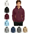 thumbnail image 1 of Boys' Hoodie Sweatshirt Quarter Zip Up Lightweight Sweat Shirt with Kangaroo Pockets Warm Hoodie For Boys, 1 of 10