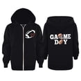 thumbnail image 1 of Boys Hoodie Unisex Kids Long Sleeve Letter Hooded Soft Full Zip Up Hoodies with Pocket Girls Sweatshirt Black 4 Years-5 Years, 1 of 6