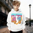 thumbnail image 1 of Boys Hoodies 100 Days Print Loose Fall Winter Pullover Hoodie Top School Hoodies for Boys Size 10-15Y, 1 of 4