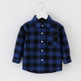 thumbnail image 1 of Boys Hoodies And Sweatshirts Autumn Winter Kids Flannel Jacket Plaid Long Sleeve Lapel Button Down Coat Tops Streetwear, 1 of 3
