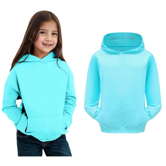 Boys Hoodies Blue Hooded Casual Long Sleeve Hoodie Sweatershirt Pullover Winter Clothes Little Girl Clothes 3-4 Years Boys Girls Fashion