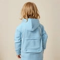 thumbnail image 1 of Boys Hoodies Blue Zipper Back with Bag Hoodies Casual Long Sleeve Sweatshirts Fall Winter Clothes Baby Girls Clothes 12-13 Years, 1 of 7