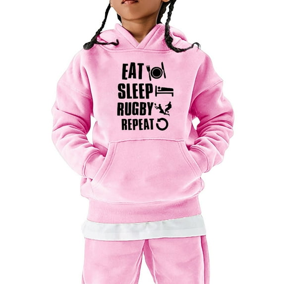 Boys Hoodies Boys' Fashion American Football Fans Sports Gift Sweatshirt Hoodie Vintage Rugby Player Sports Retro Kids Boys Girls Rugby Pullover